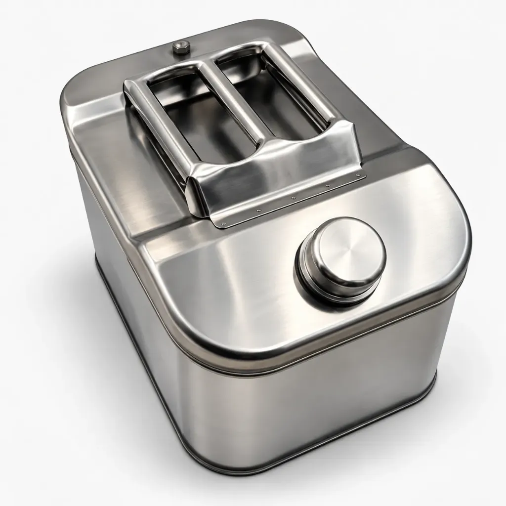Jerrican inox 304 alimentaire 15L pour cuisine extérieure