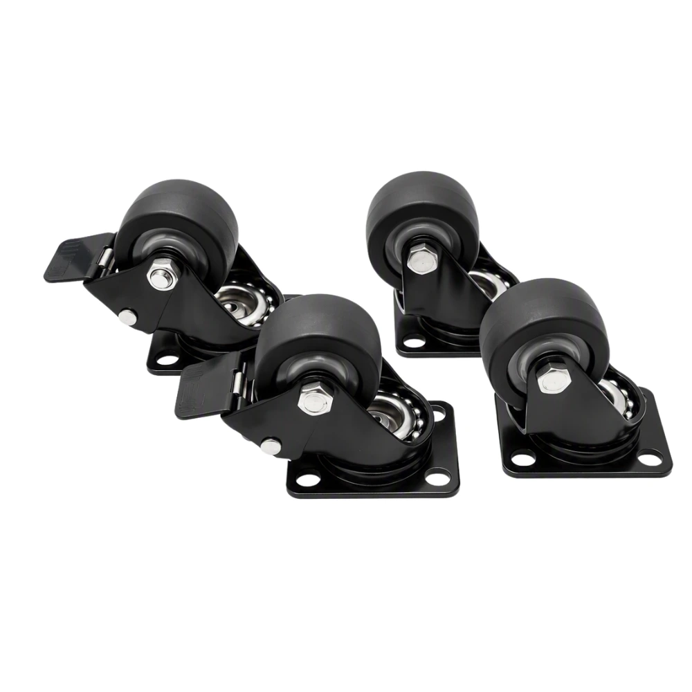 [R3] Kit de Roulettes pour Brasero et Mobilier Extérieur (Lot de 4) (Acier)
