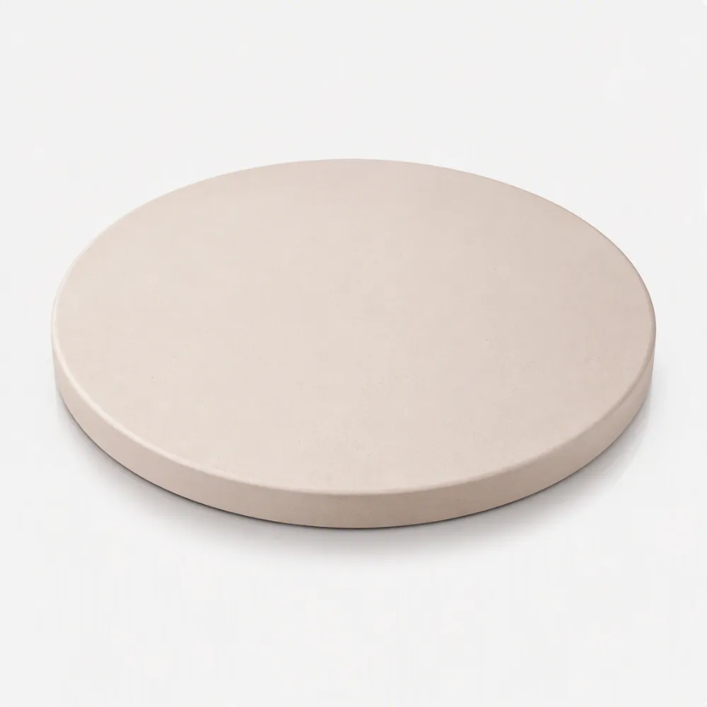 [C-A-PSQL-W] Ceramic baking stone and pizza deflector - Ø36cm (white)