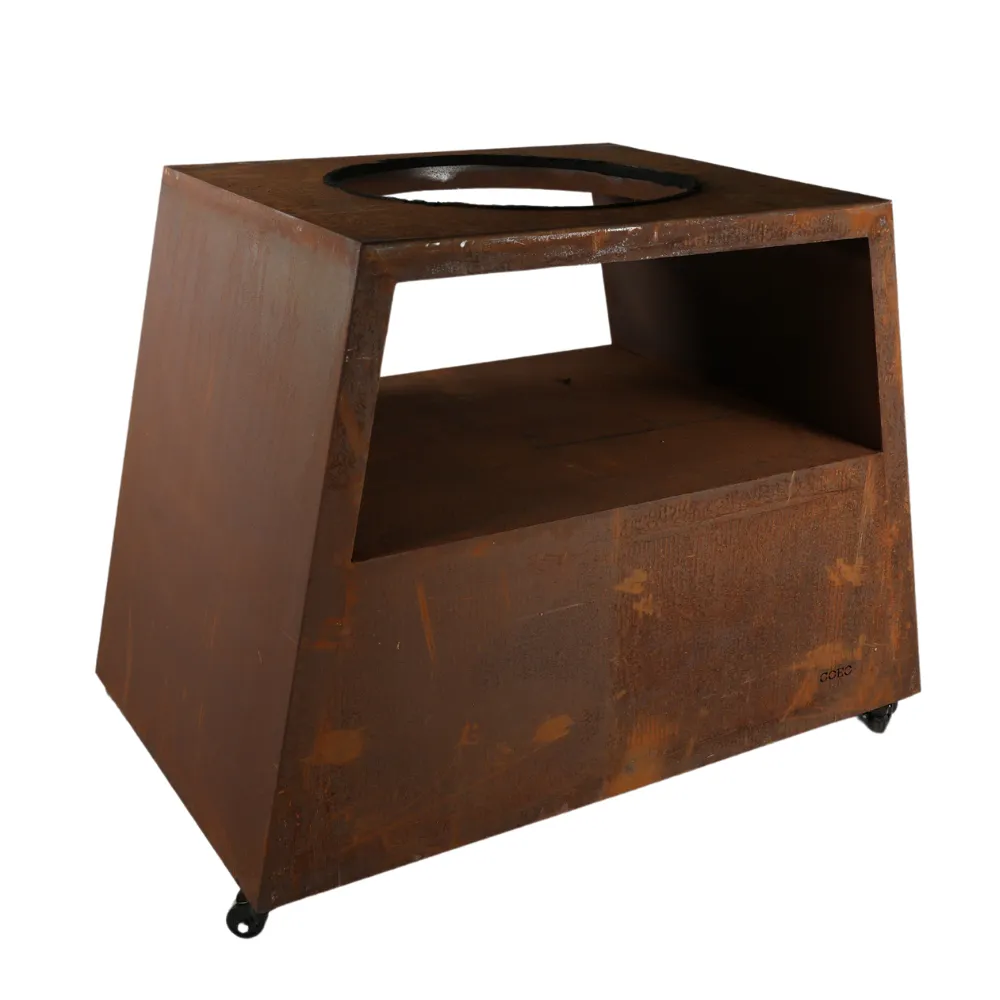 [KACOMPCL] Kamado Table for 21" Large Kamado (Corten steel)