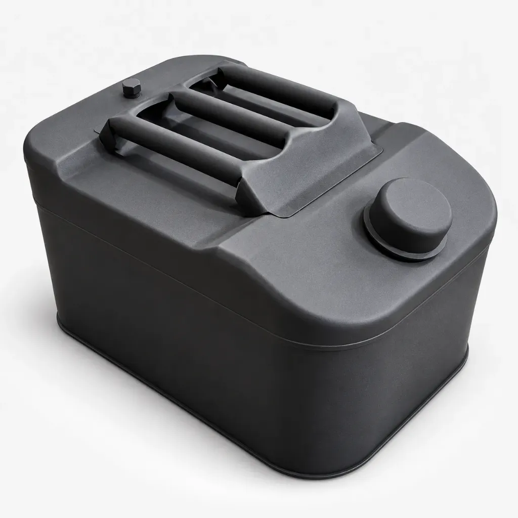 [JERRY-B] Jerrican em aço inoxidável 304 grau alimentar de 15 L com revestimento termolacado preto
